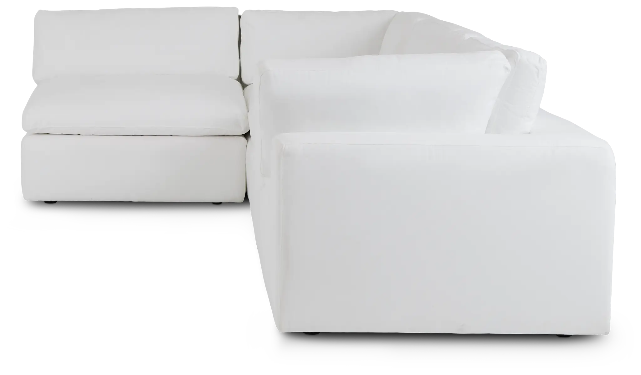 Grant White Fabric 4-piece Modular Sectional Grant White Fabric 4-piece Modular Sectional