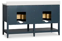 Alden Blue 60" Double Bathroom Vanity