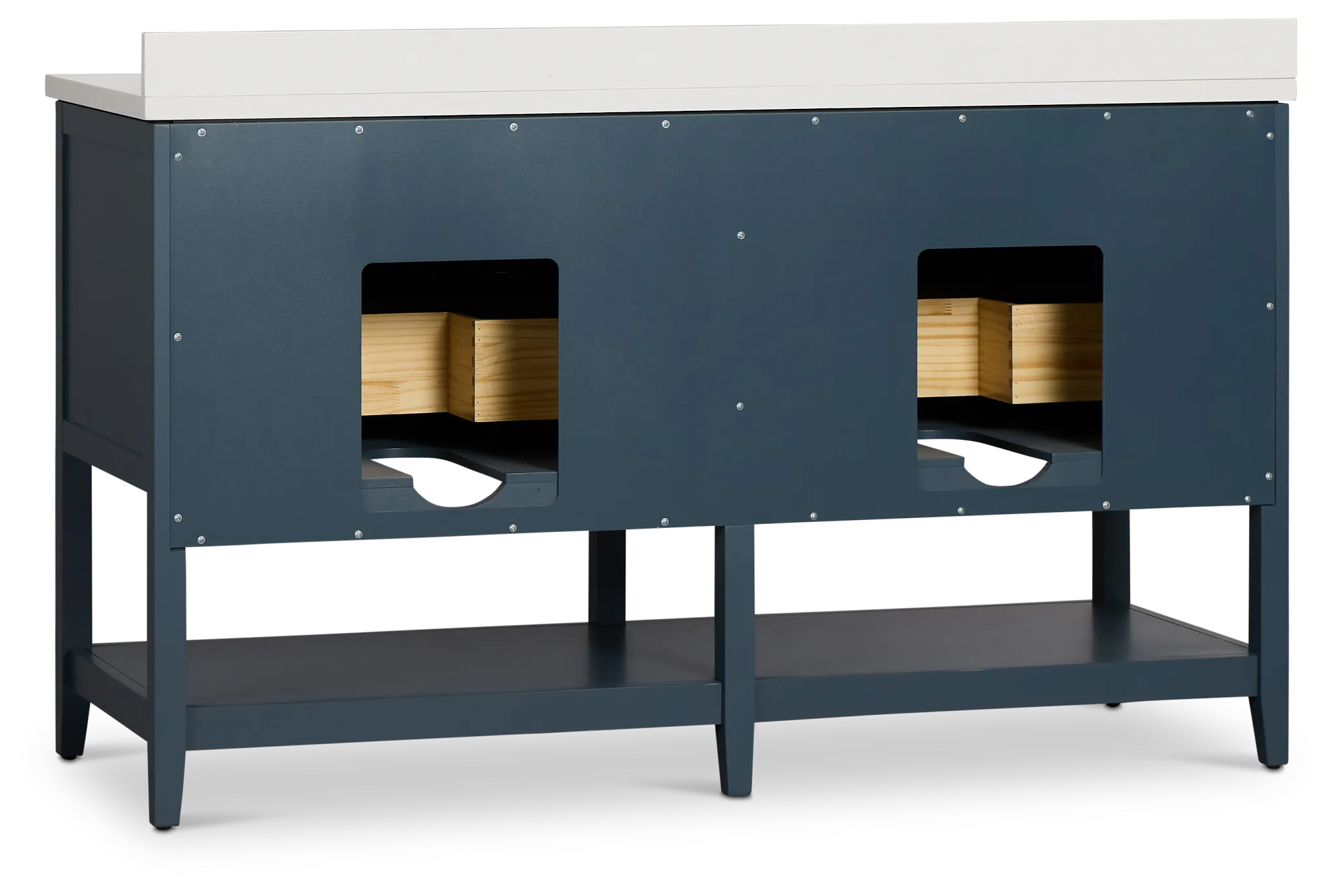 Alden Blue 60" Double Bathroom Vanity