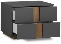 Brasilia Gray 2-drawer Nightstand