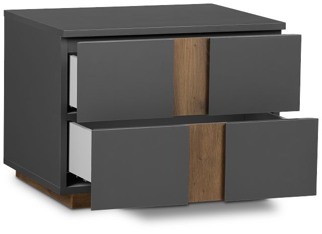 Brasilia Gray 2-drawer Nightstand