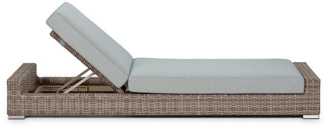 Raleigh Teal Woven Cushioned Chaise