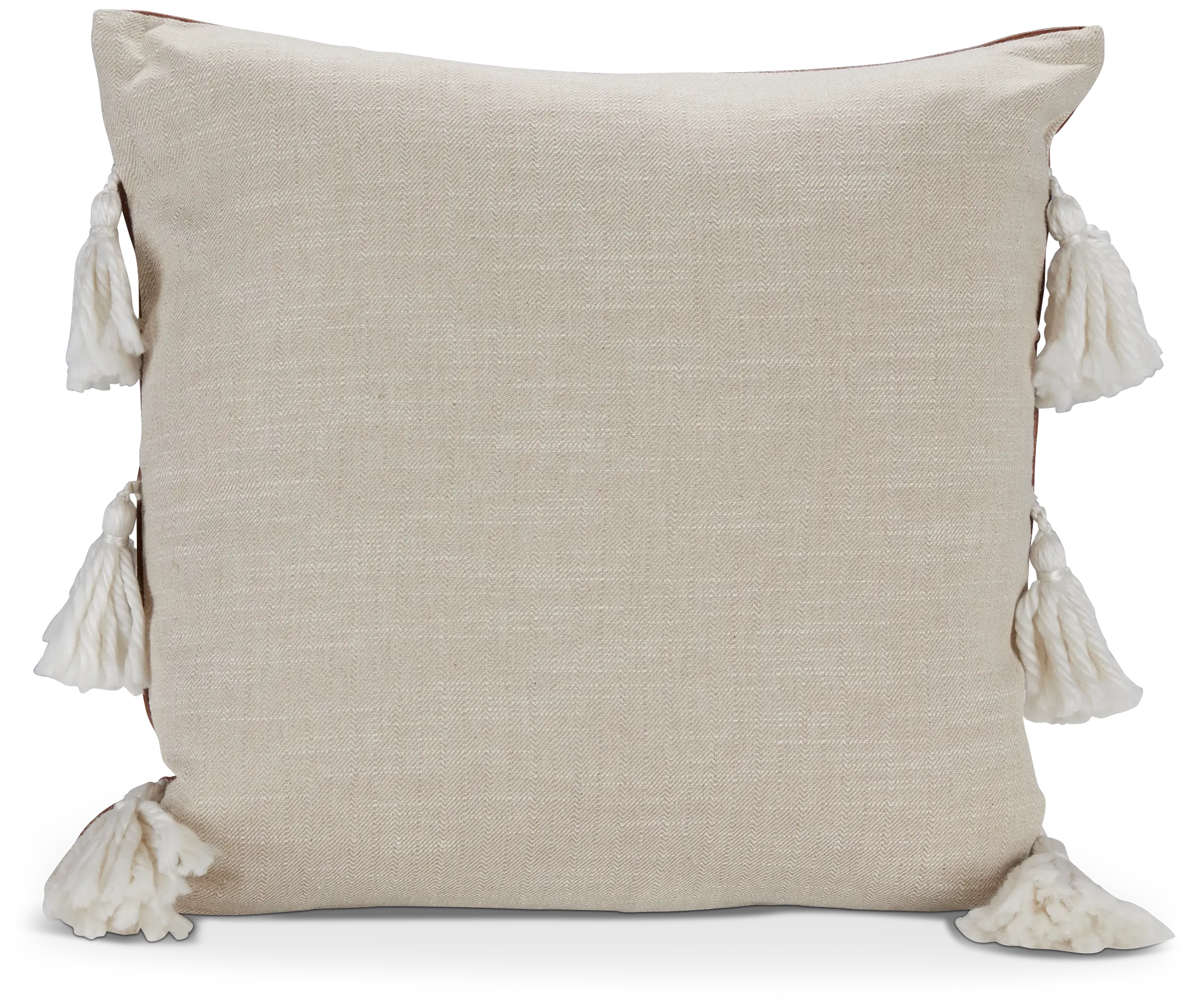 Georgi Brown Leather Accent Pillow Georgi Brown Leather Accent Pillow