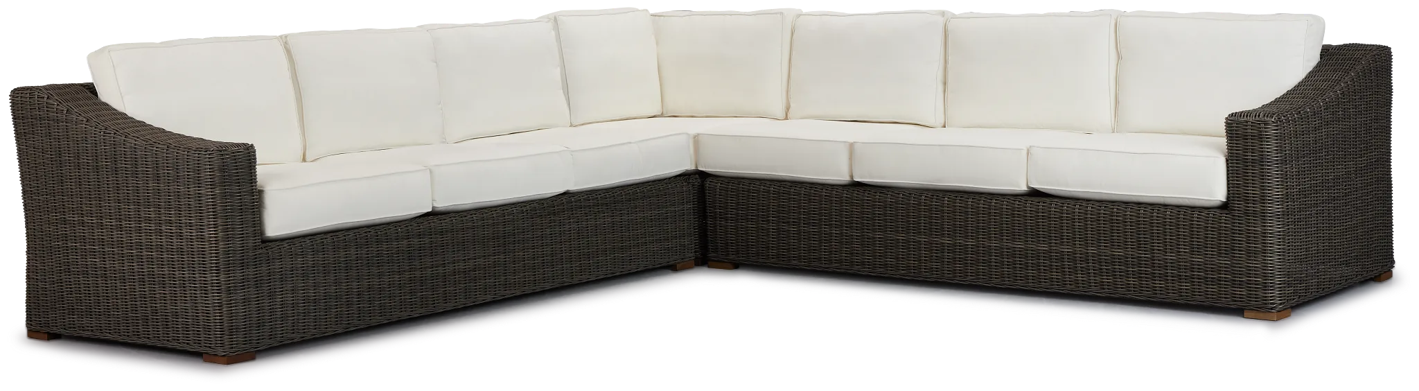 Canyon Gray White Large Two-arm Sectional