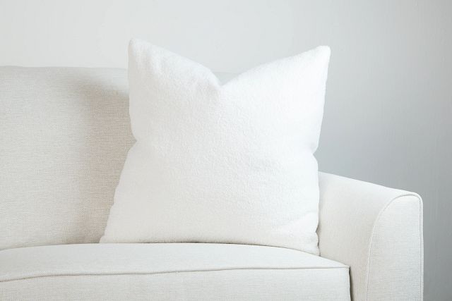 Henley White 24" Accent Pillow