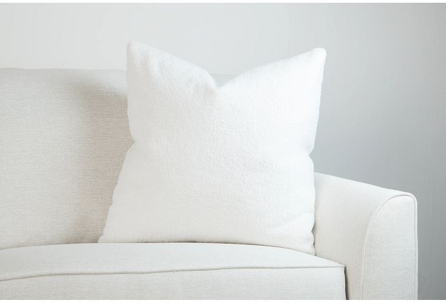 Henley White 24" Accent Pillow