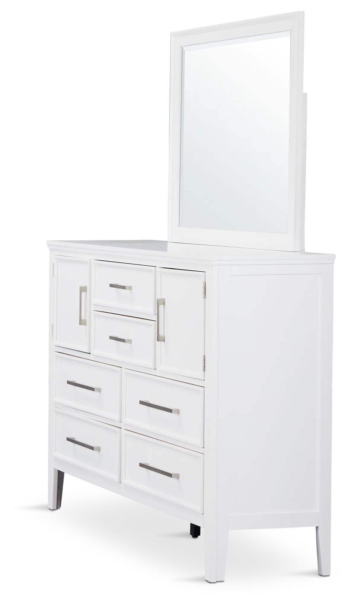 Seabrook White Large Dresser & Mirror