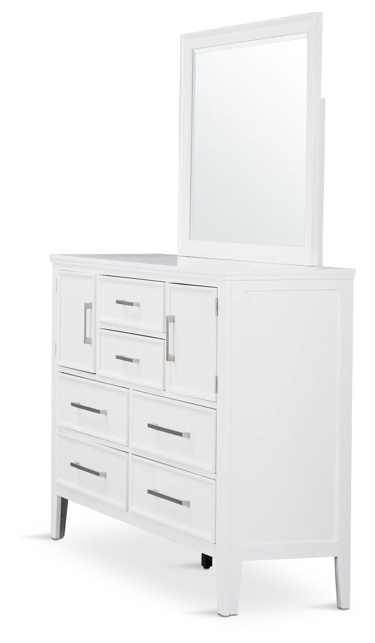 Seabrook White Large Dresser & Mirror Seabrook White Large Dresser & Mirror