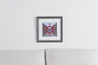 Helm Red Framed Wall Art