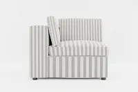 Destin Sea Lane Dark Gray Fabric Corner Chair