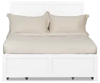 Charleston White Panel Bed With 4 Storage Drawers
