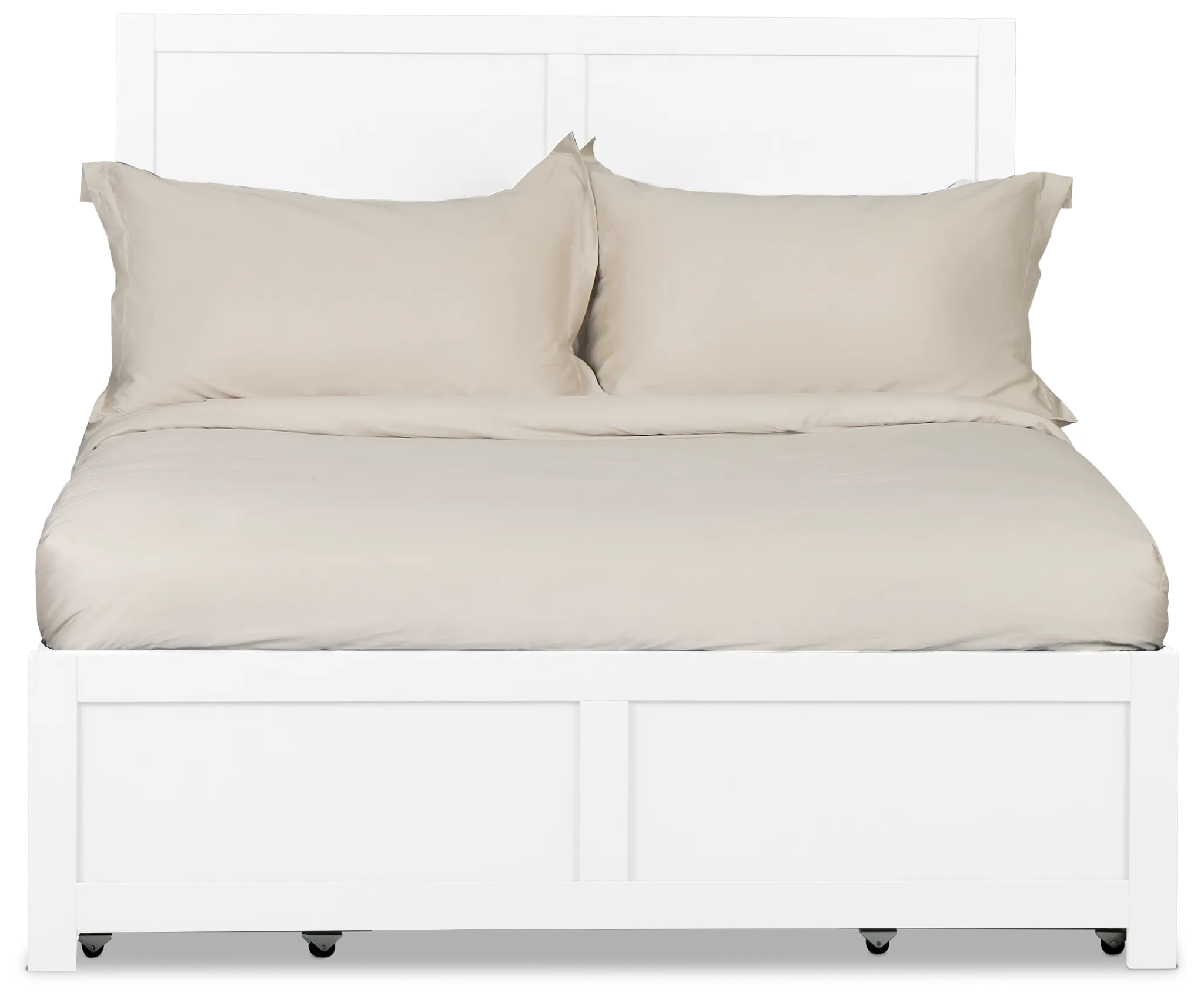 Charleston White Panel Bed With 4 Storage Drawers
