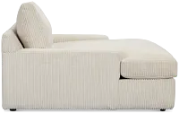 Charlie Ivory Fabric Chaise