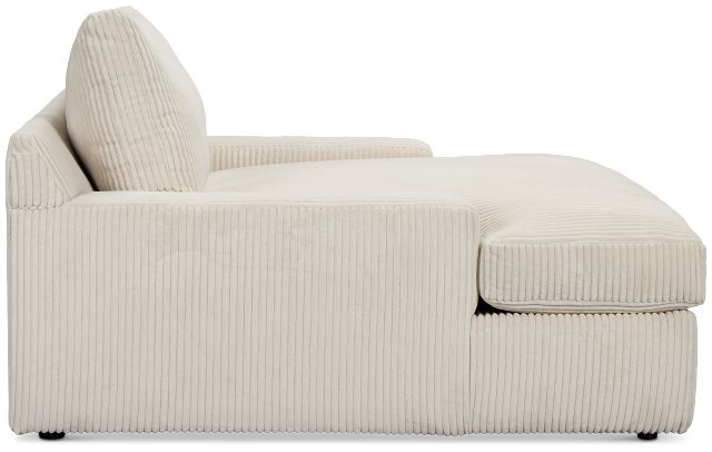Charlie Ivory Fabric Chaise
