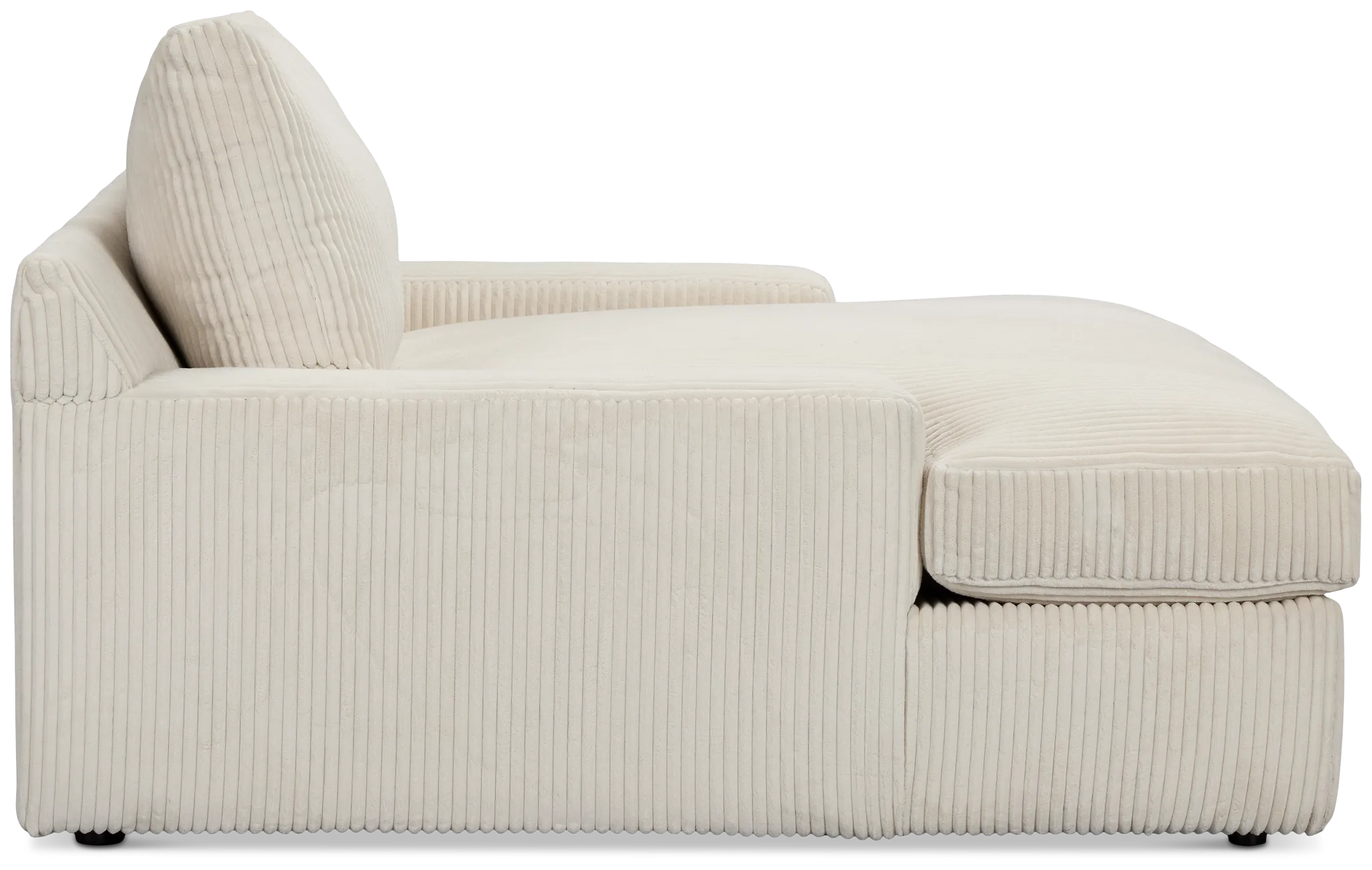 Charlie Ivory Fabric Chaise