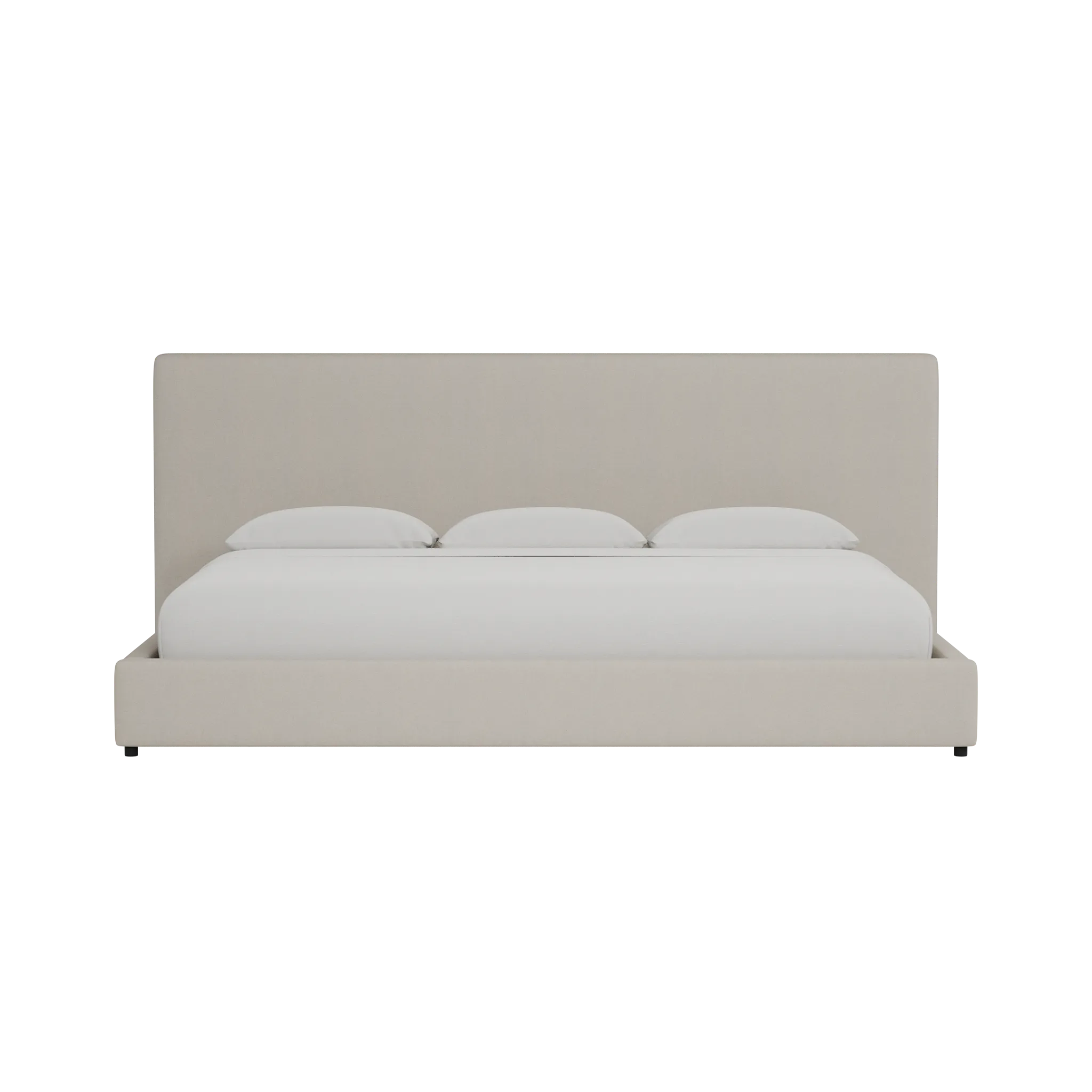 Grayton Suave Beige 54" Upholstered Platform Bed