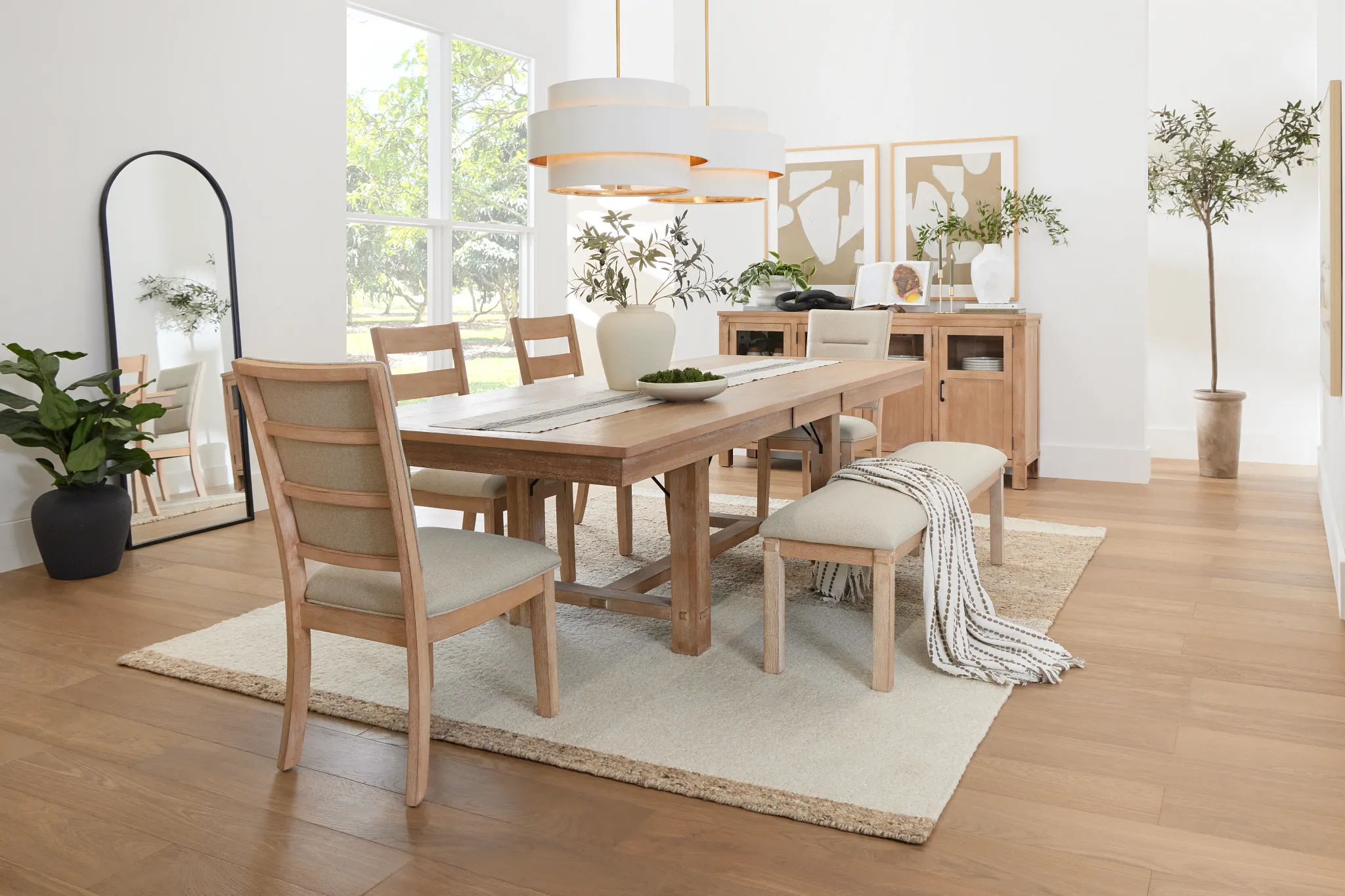 Park City Light Tone Rectangular Table