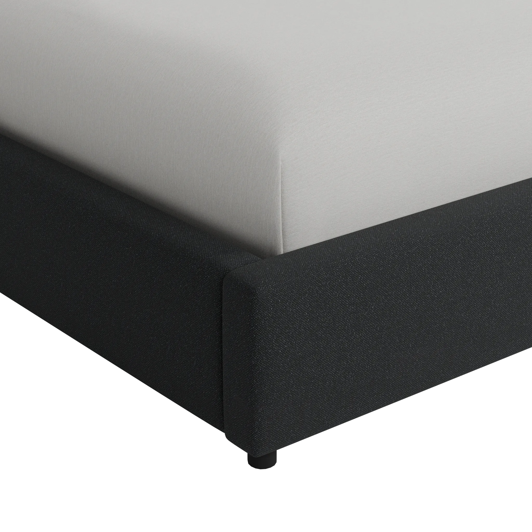 Grayton Elite Black 54" Upholstered Platform Bed