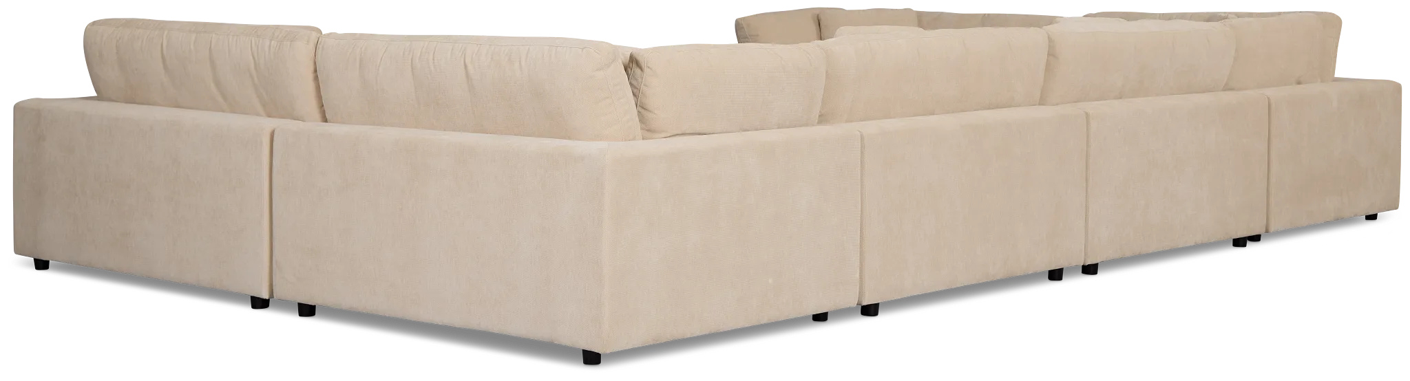 Lounge Light Beige Fabric U-shaped Sectional