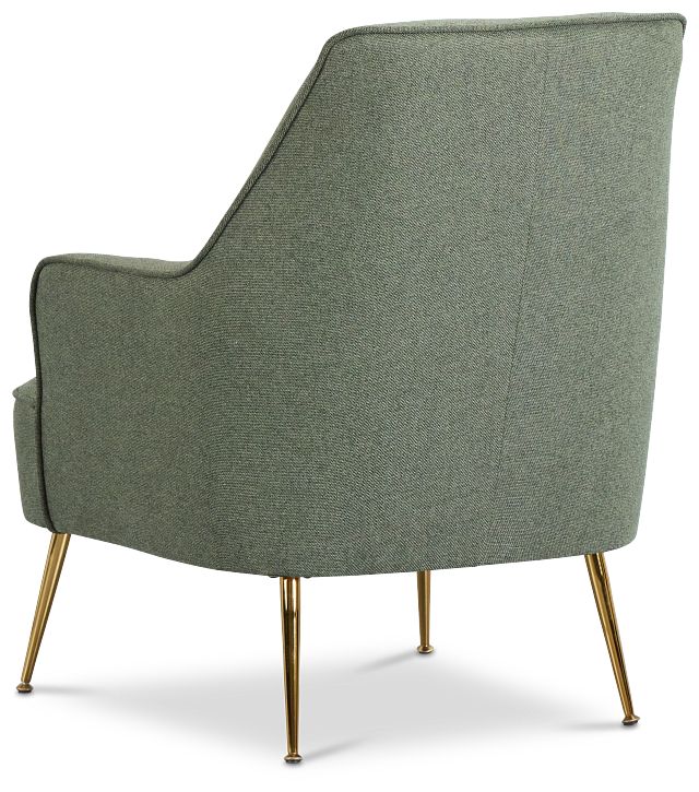 Lina Light Green Fabric Accent Chair