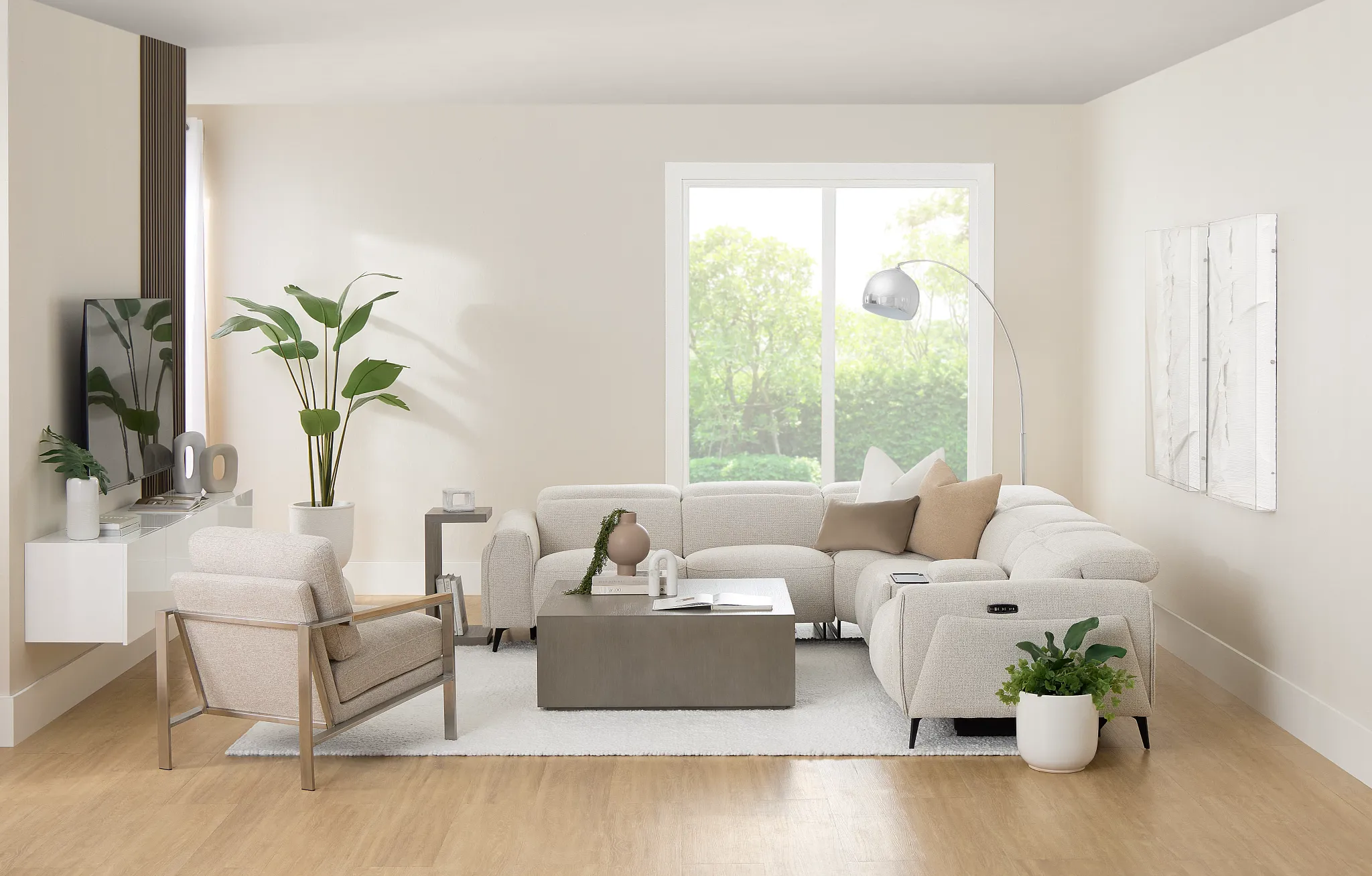 Reyna Collection: Modern Neutral Living Room Design with Depth  