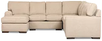 Sinclair Brown Fabric Large Left Chaise Sectional