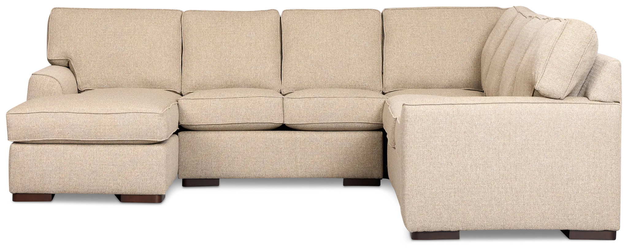 Sinclair Brown Fabric Large Left Chaise Sectional