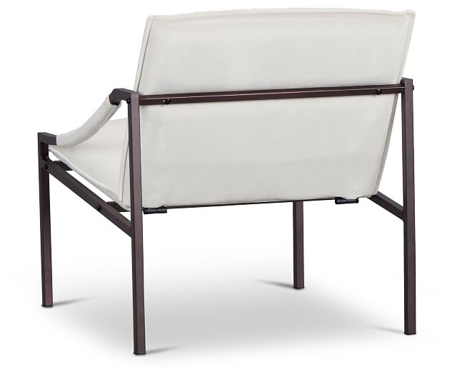 Penelope White Velvet Accent Chair