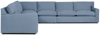 Hudson Blue Fabric Large Two-arm Sectional