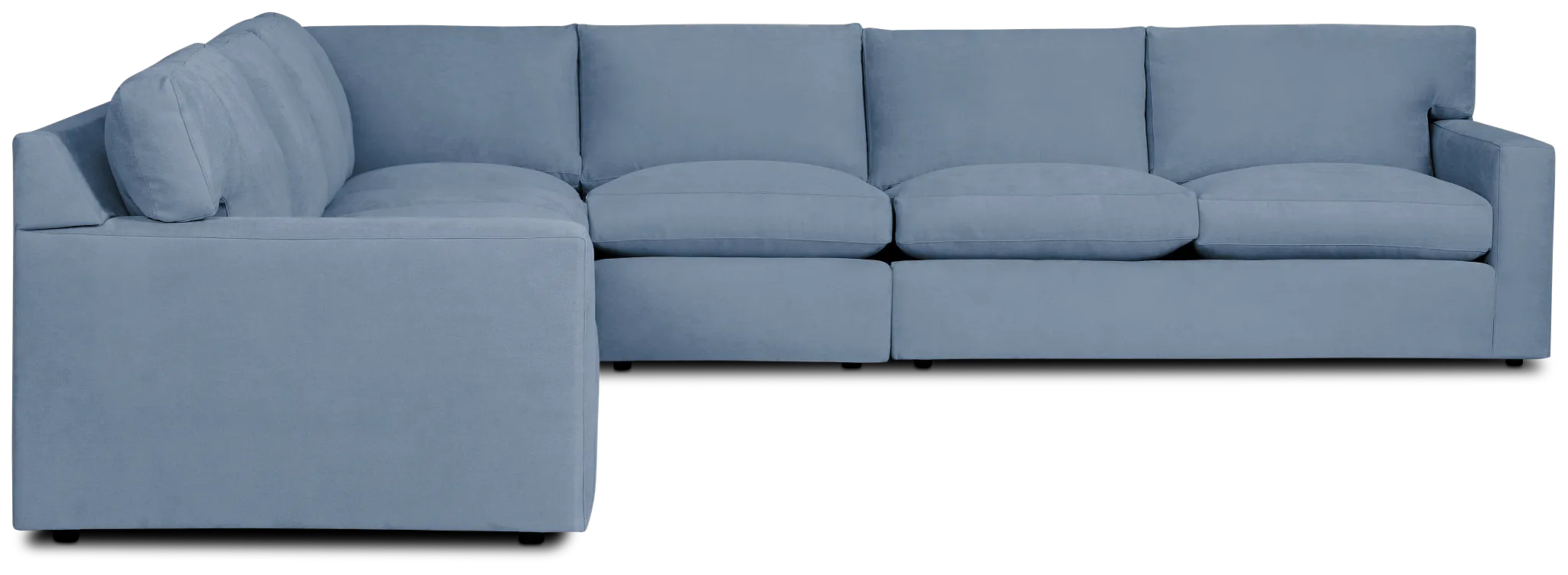 Hudson Blue Fabric Large Two-arm Sectional
