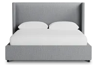 Captiva Revenue Gray 48" Upholstered Shelter Bed