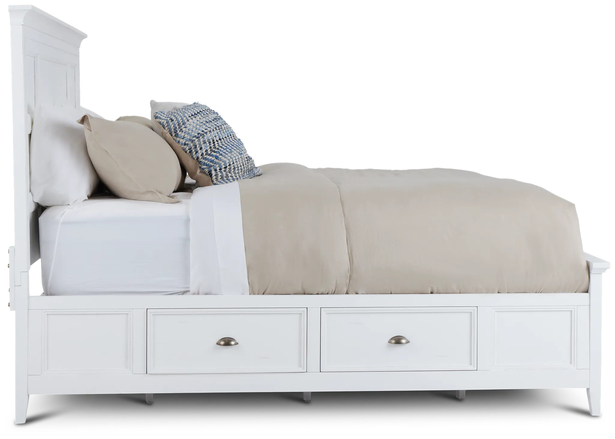 Heron Cove White Panel Storage Bed