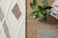 Senza Beige Wool 5x8 Area Rug