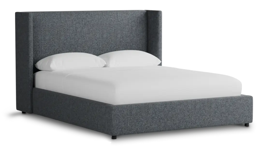 Captiva Elevation Gray 48" Upholstered Shelter Bed Captiva Elevation Gray 48" Upholstered Shelter Bed