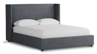 Captiva Elevation Gray 48" Upholstered Shelter Bed