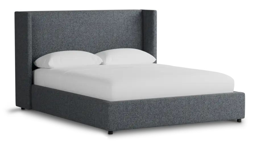 Captiva Elavation Gray 48" Upholstered Shelter Bed Captiva Elavation Gray 48" Upholstered Shelter Bed