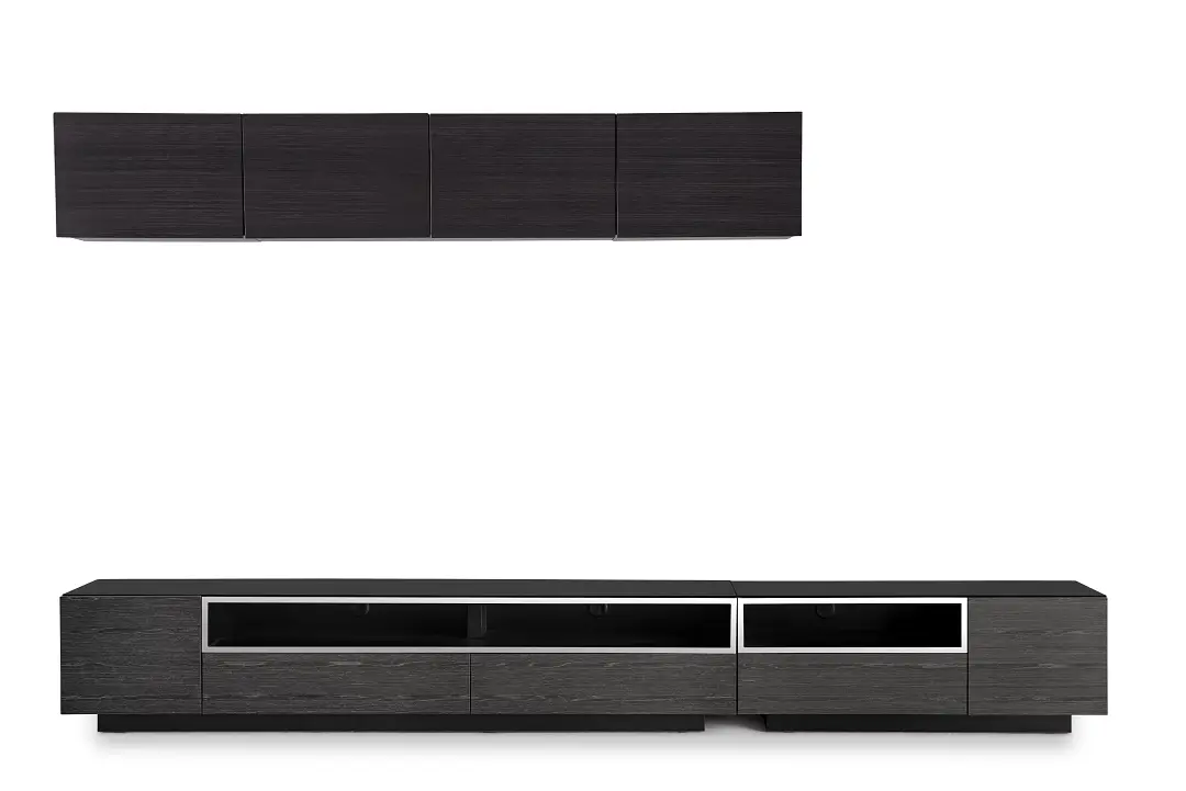 Vancouver 134" Dark Gray Dark Tone 6-piece Left Modular Entertainment Wall Vancouver 134" Dark Gray Dark Tone 6-piece Left Modular Entertainment Wall