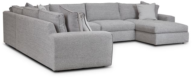 Nest Gray Fabric Medium Right Chaise Sectional