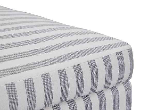 Destin Sea Lane Dark Gray Fabric Cocktail Ottoman