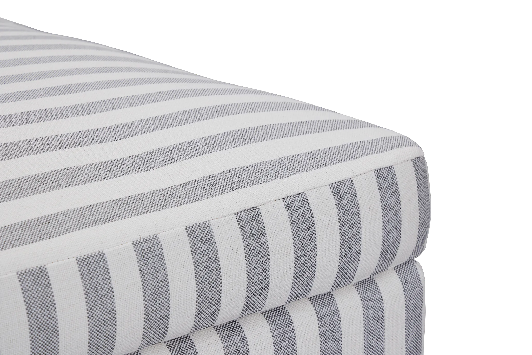 Destin Sea Lane Dark Gray Fabric Cocktail Ottoman