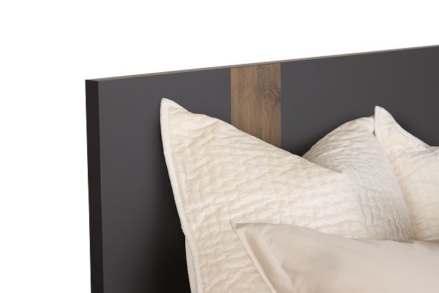 Brasilia Gray Platform Bed With Speaker