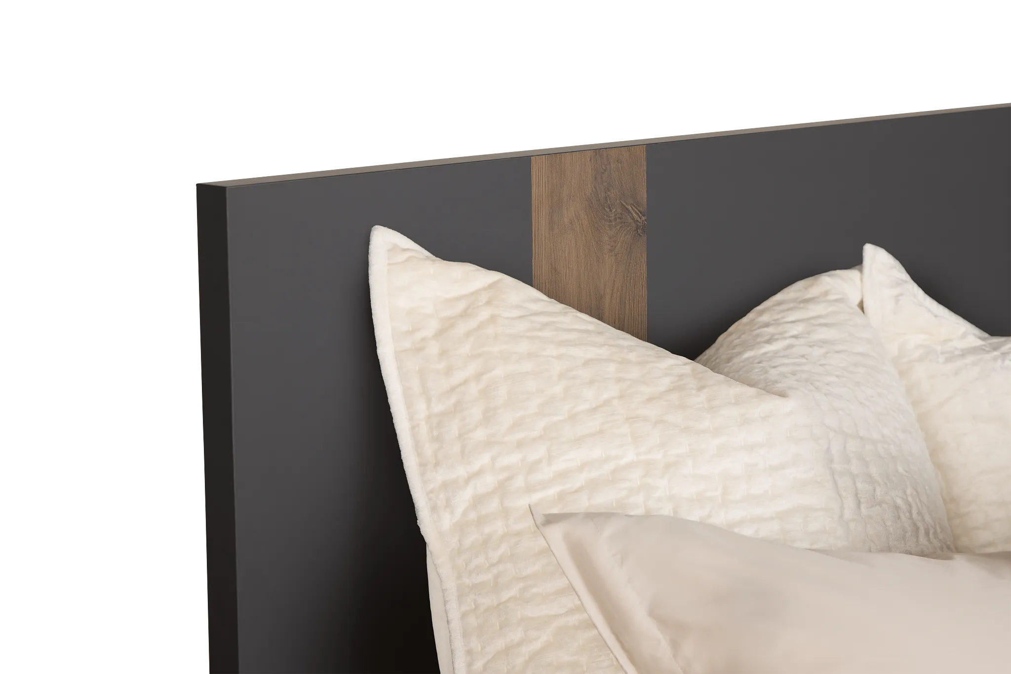 Brasilia Gray Platform Bed With Speaker