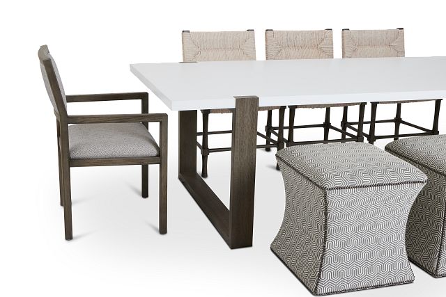 Hadleigh Two-tone Rectangular Table And Mixed Chairs