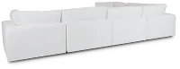 Grant White Fabric 6-piece Modular Sectional