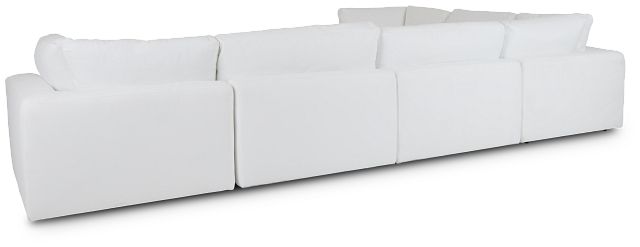 Grant White Fabric 6-piece Modular Sectional