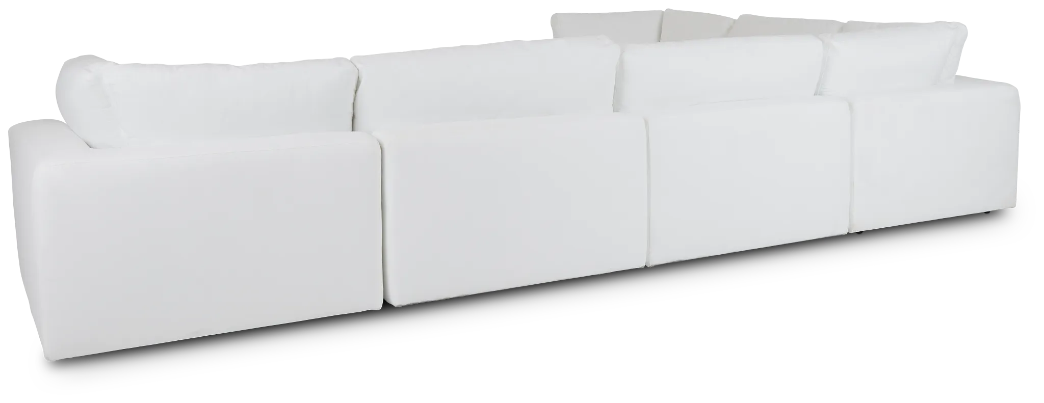 Grant White Fabric 6-piece Modular Sectional