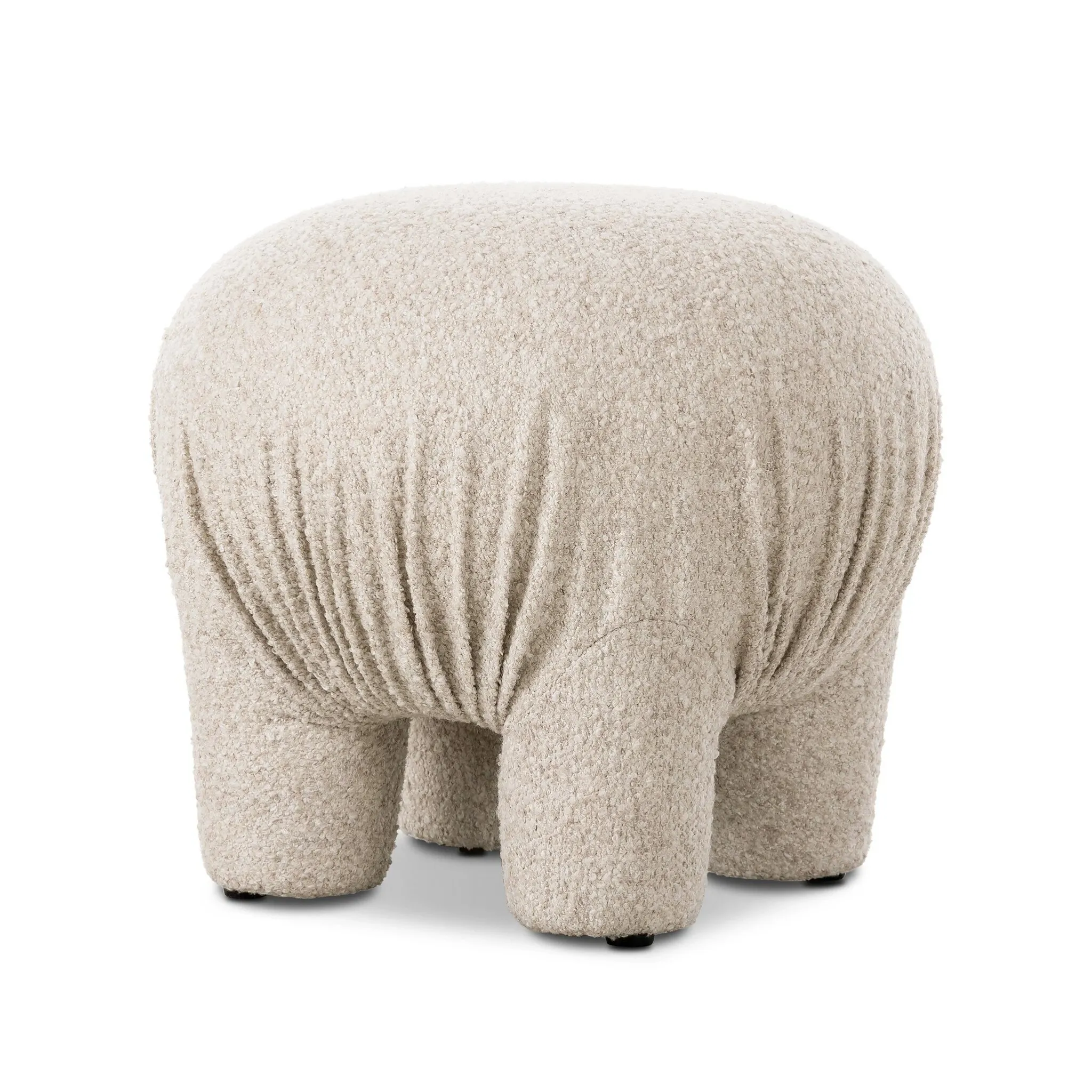 Four Hands Kimu Light Beige Fabric Accent Ottoman