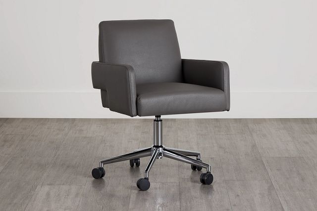 Skye Dark Gray Swivel Desk Chair