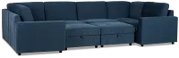 Addie Blue Fabric 8-piece Pit Storage Sectional