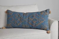 Tavi Blue Lumbar Accent Pillow